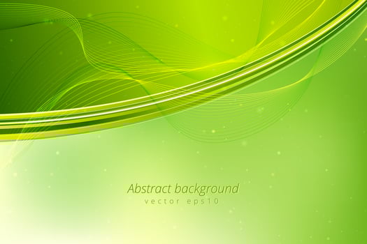 Abstract green waves background. vector