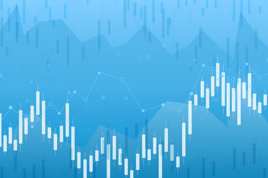Candle stick graph chart of stock market investment trading, Bullish point, Bearish point. trend of graph vector design.