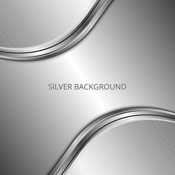 Silver business background. Silver metallic background vector