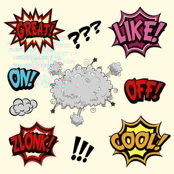 Comic book vector elements