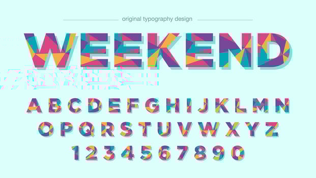 Colorful Typography Design vector