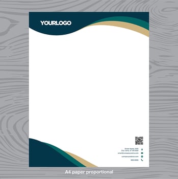 Colorful Letterhead Template vector