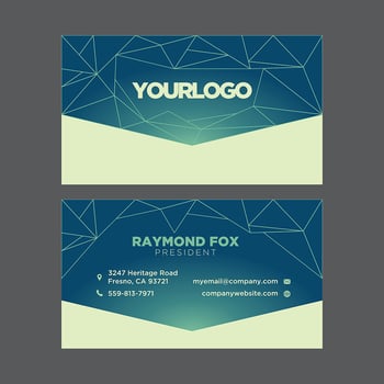 Blue Business Card vector