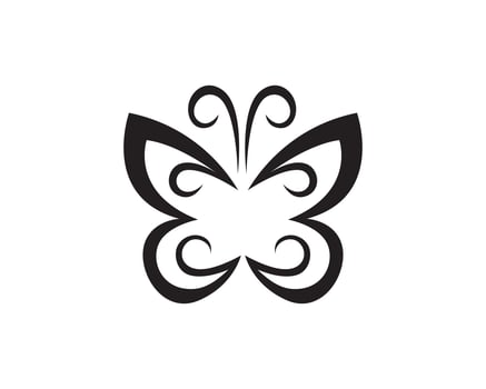 Butterfly beauty logo simple, colorful icon. Logo. Vector illustration