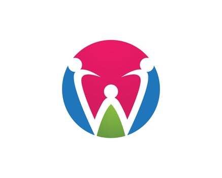 Adoption and community care Logo template vector icon
