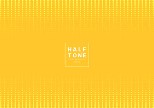 Abstract of light dot pattern halftone design concept yellow background with space fot text. Decoration website layout header and footers and brochure, poster, banner web, card, etc. vector