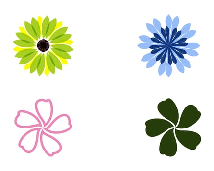 Jasmine flower icon vector illustration design logo template