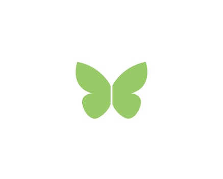 Butterfly conceptual simple, colorful icon. Logo. Vector illustration