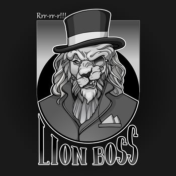 Lion aristocrat portrait with monocle and hat vector
