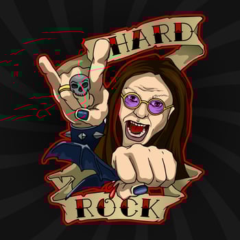 Hard Rock poster vector