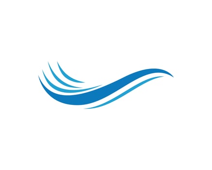 waves beach logo and symbols template icons app vector