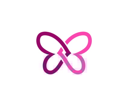 Butterfly conceptual simple colorful  Logo vector