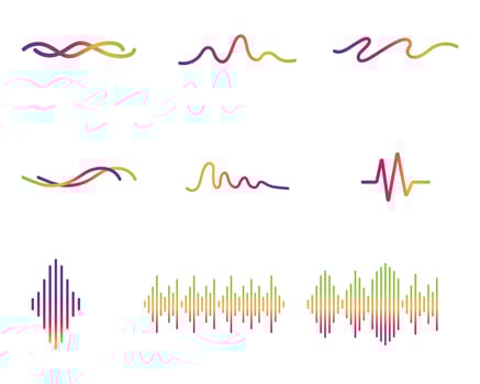 Sound waves vector illustration