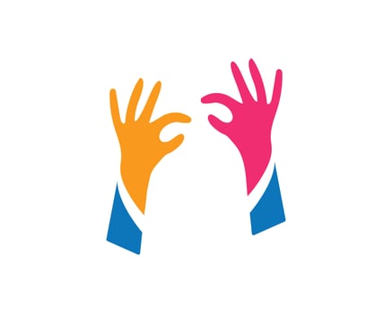 Hand care logo and symbols template icon vector