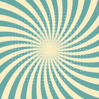 Circus graphic radius effects green retro color and light brown with halftone for comic background. vector