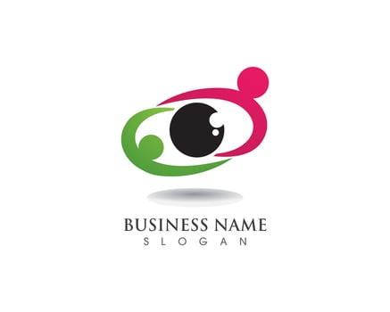 Eye care logo and symbol vector