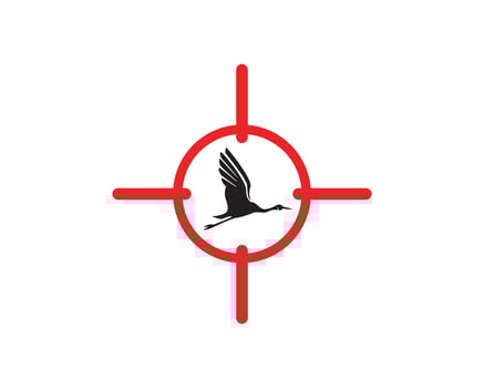 Crane Bird Logo Template vector