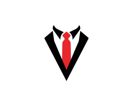 Tuxedo man logo and symbols black icons template vector