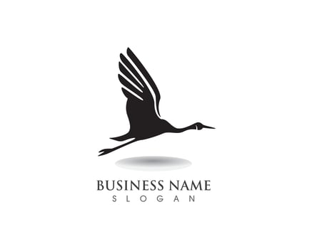 Crane Bird Logo Template vector