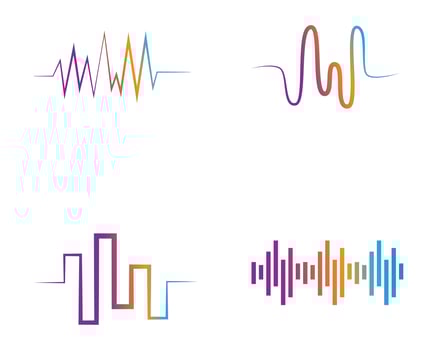sound wave ilustration logo vector icon template
