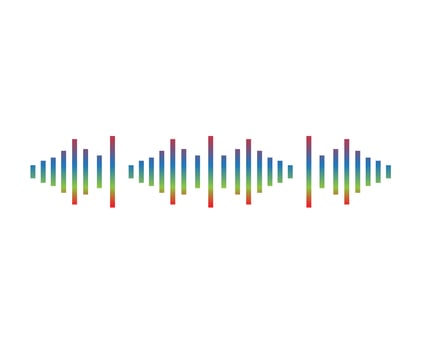 Wave Music note symbols logo and icons vector