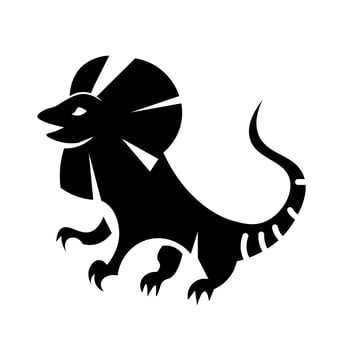 Frilled-necked lizard Icon Vector