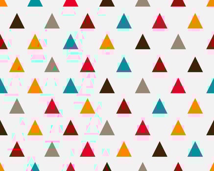 Abstract colorful geometric triangle seamless pattern background - Vector illustration