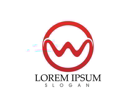 W letters business logo and symbols vector