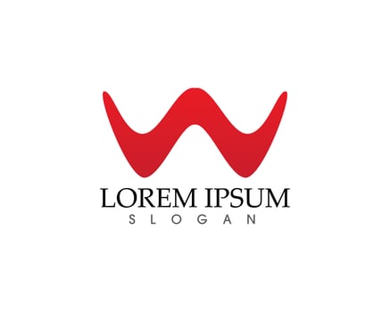 W letters business logo and symbols vector