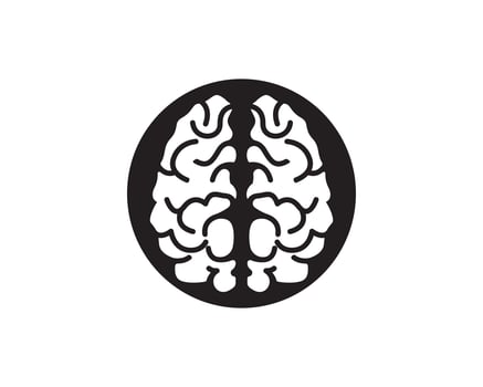Brain Logo Template and symbols icons app vector