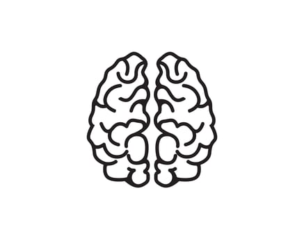 Brain Logo Template and symbols icons app vector