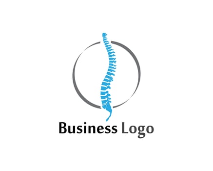 Spine diagnostics symbol logo template vector illustration design