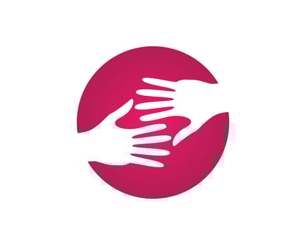 Hand help logo and symbols template icons app vector