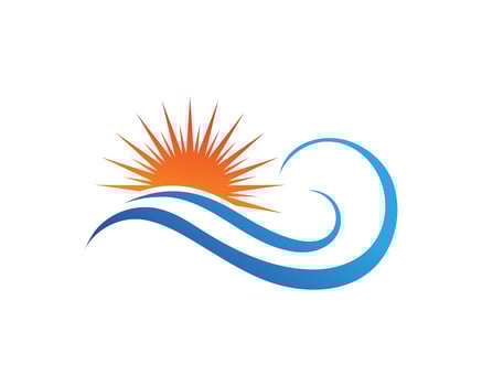 Water wave icon vector