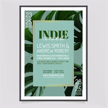 Vector Indie Concert Poster Template