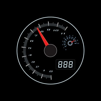 Speed thermometer on vector graphic art.