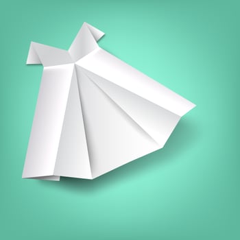 Skirt folded paper vector