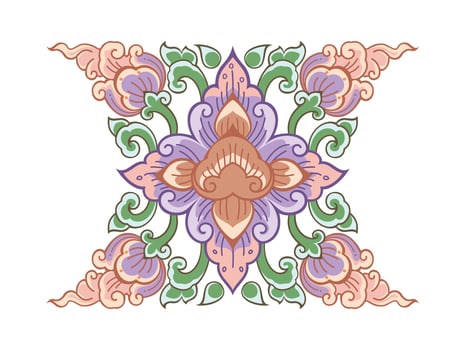 Thai traditional design of line and symbolize. vector