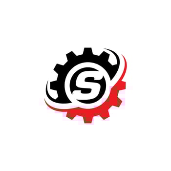 Letter S Gear Logo Design Template vector