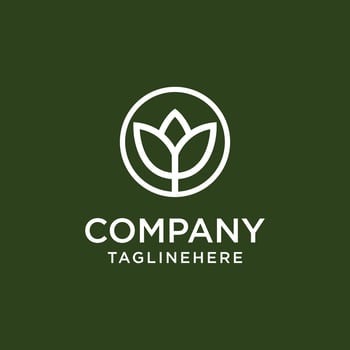Flower lily Logo vector
