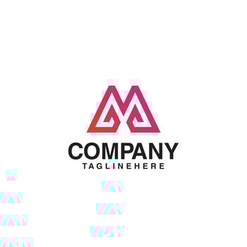 Creative simple elegant fashion brand connected black and white  vector