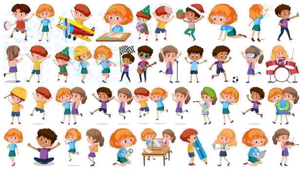 Set of children character vector