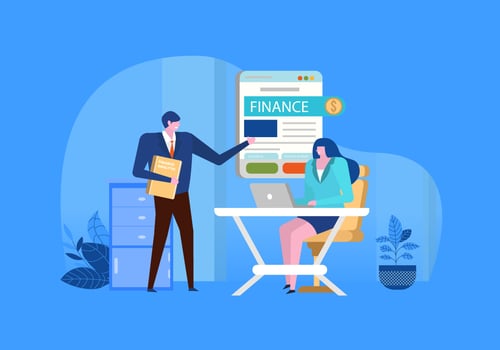 Finance Insurance Consultant Flat Illustration vector