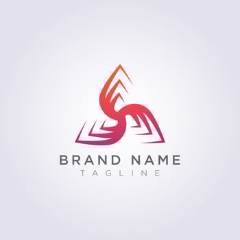Vector Design Abstract triangle logo icon