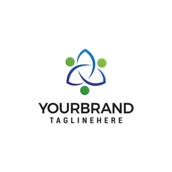 People community logo design concept template vector