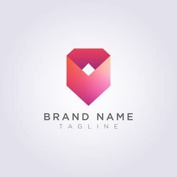 Icon Design Logo Abstract modern shape Geometry vector
