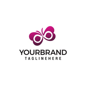 butterfly logo design concept template vector