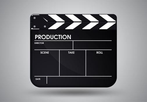 Slate of director film. Illustration Vector EPS10.