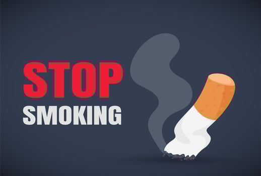 World No Tobacco Day. Stop smoking The disease from smoke bun. vector