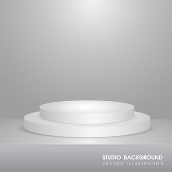 Instead of a sphere for displaying products or trophies of the winners. vector